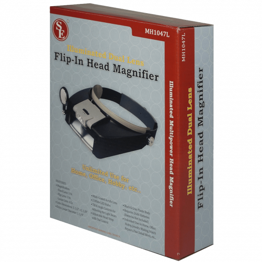 SE MH1047L Illuminated Multipower LED Binohead Magnifier
